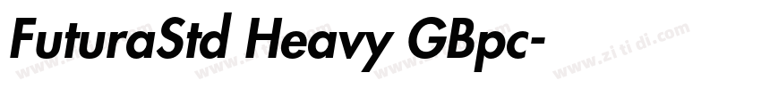 FuturaStd Heavy GBpc字体转换